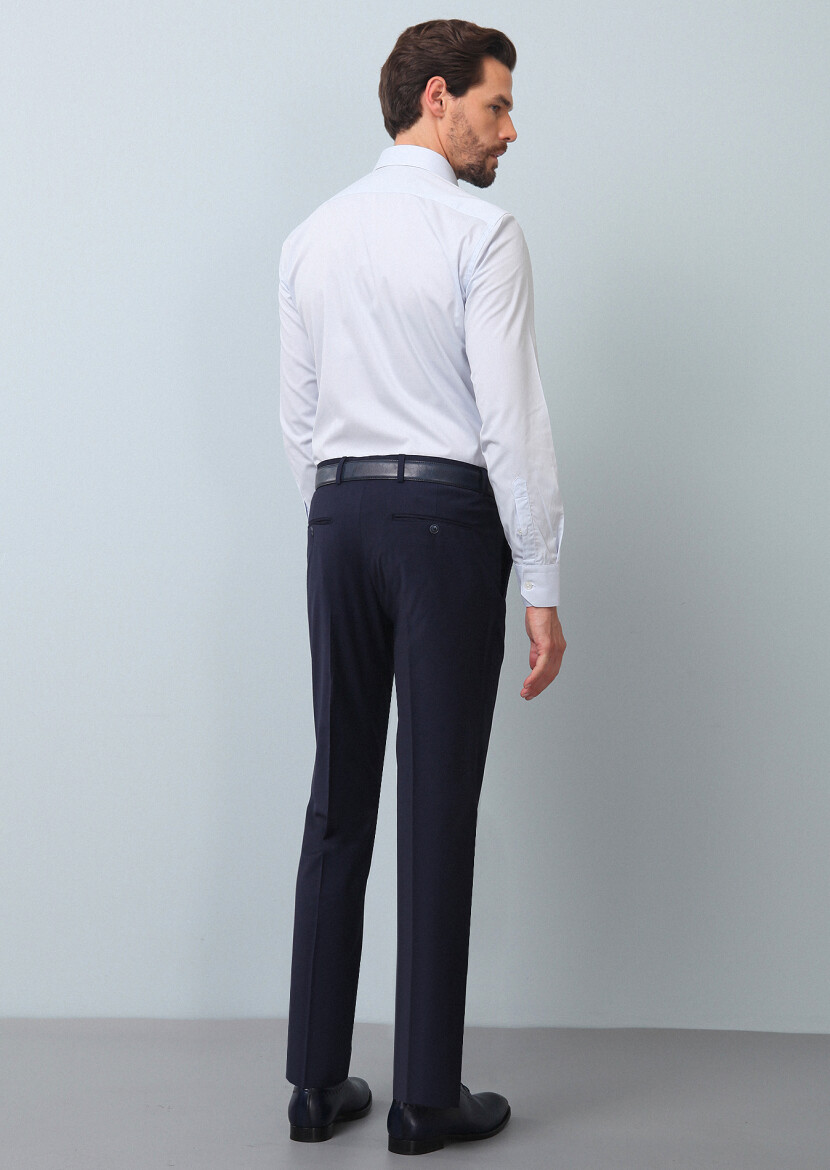 Saks Material Modern Fit Classical Wool Blended Trousers - 5