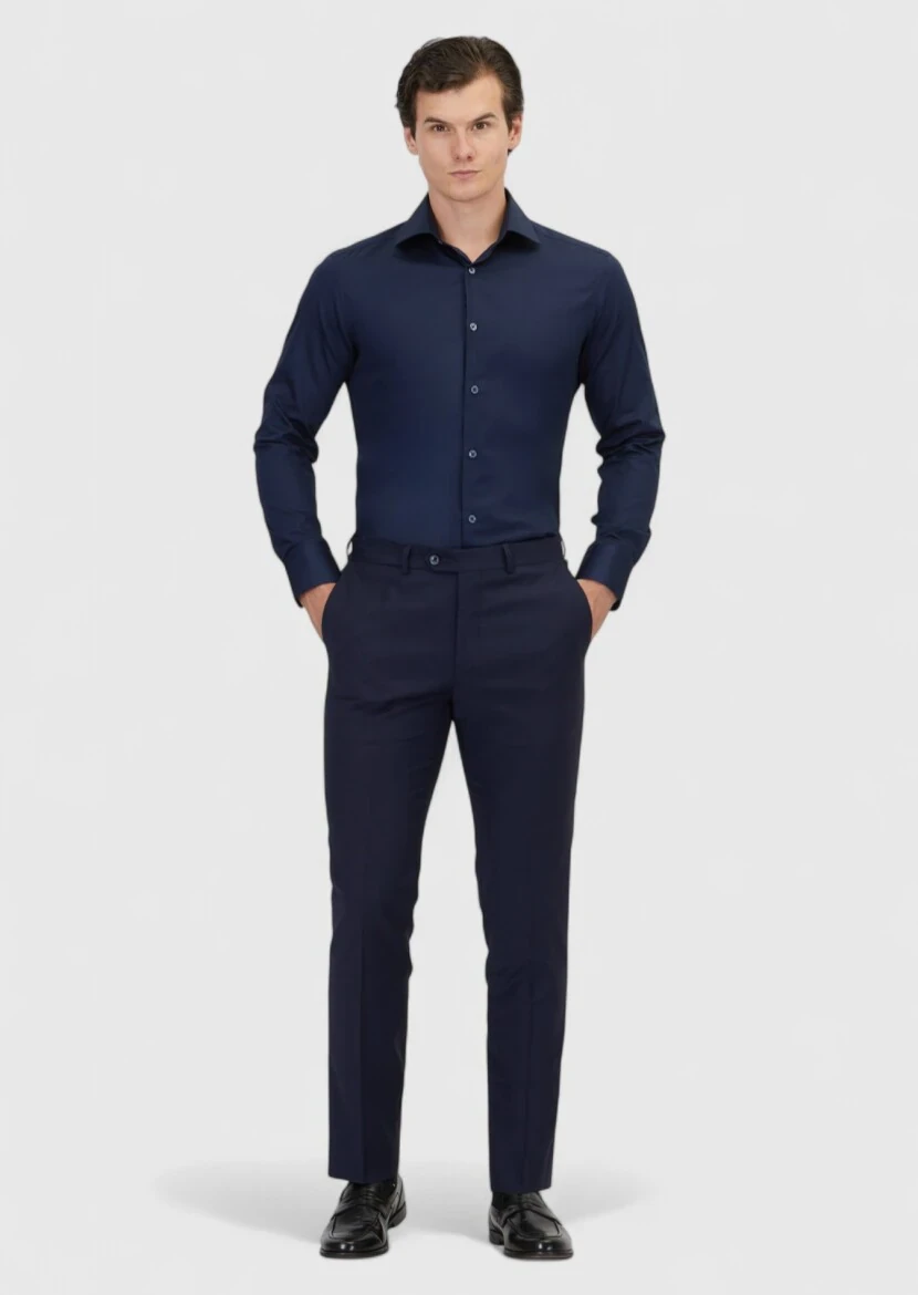 Saks Material Modern Fit Classical Wool Blended Trousers - RAMSEY