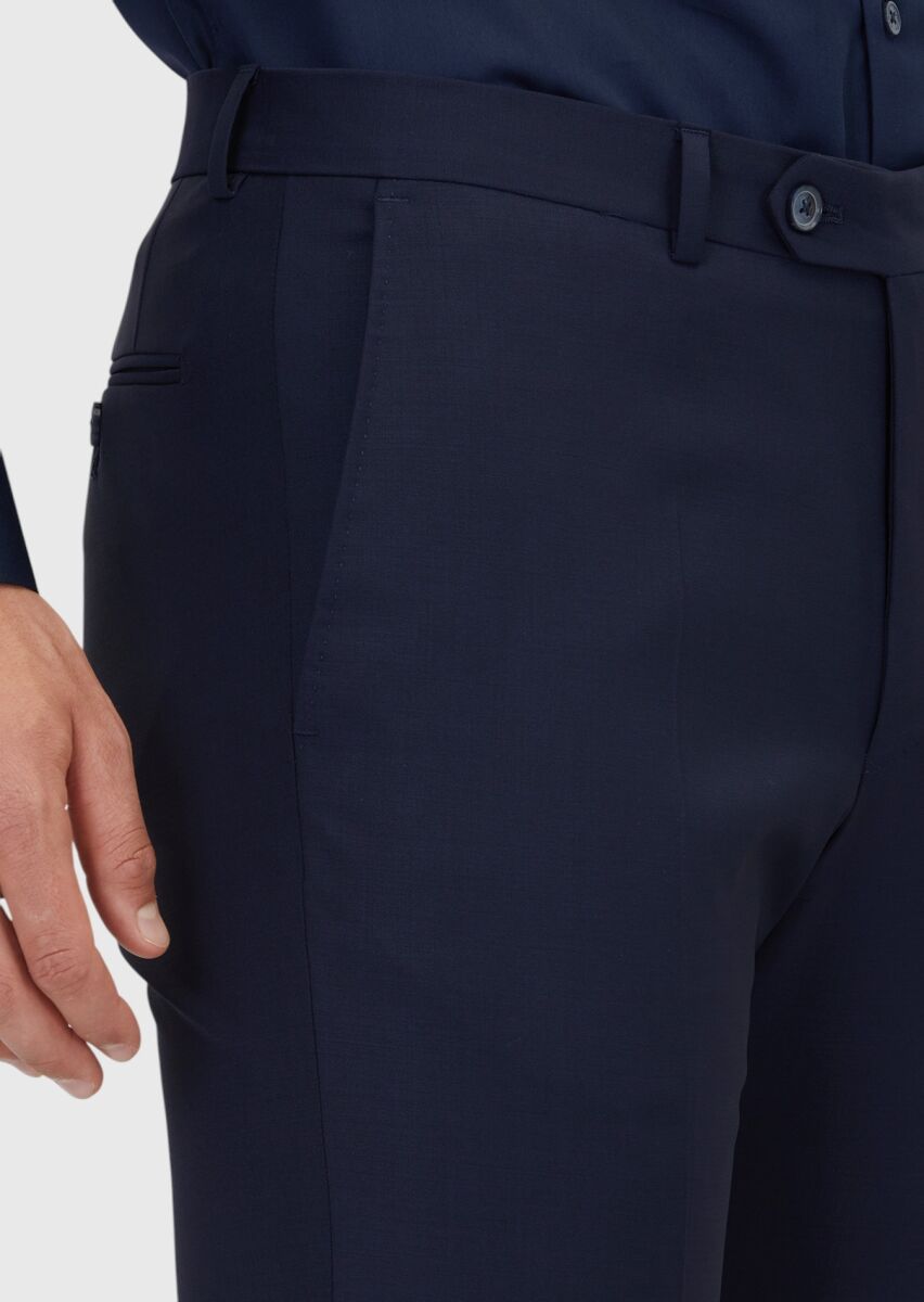 Saks Material Modern Fit Classical Wool Blended Trousers - 3