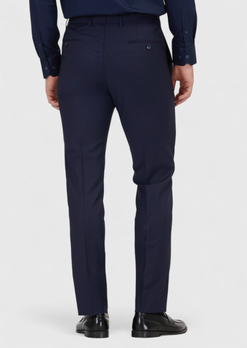 Saks Material Modern Fit Classical Wool Blended Trousers - 4