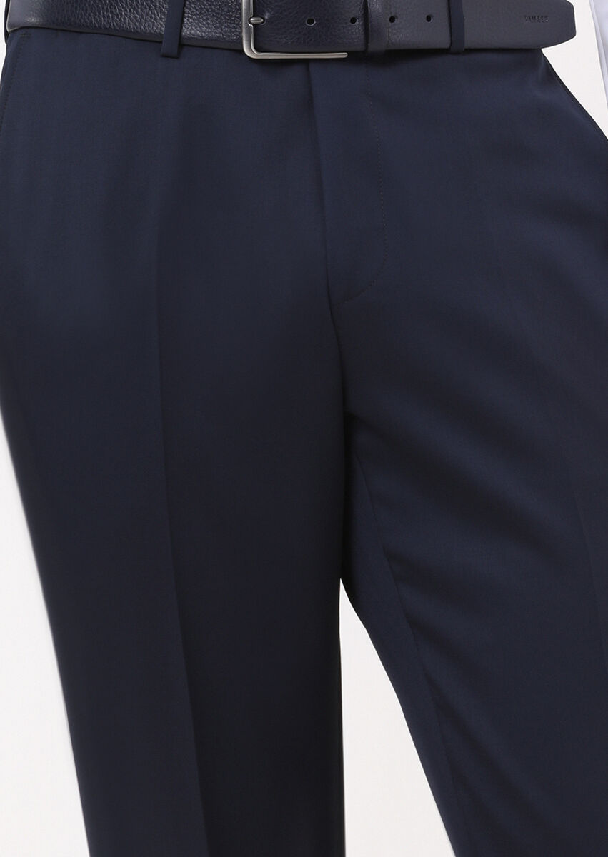 Saks Material Regular Fit Classical 100% Wool Trousers - 3