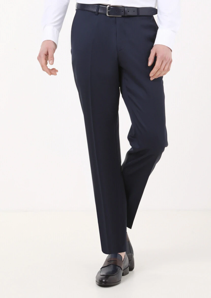 Saks Material Regular Fit Classical 100% Wool Trousers - RAMSEY