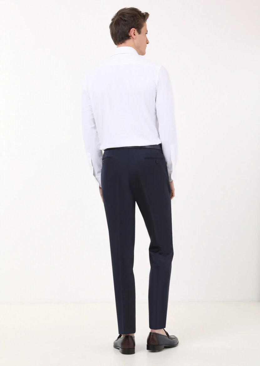 Saks Material Regular Fit Classical 100% Wool Trousers - 4