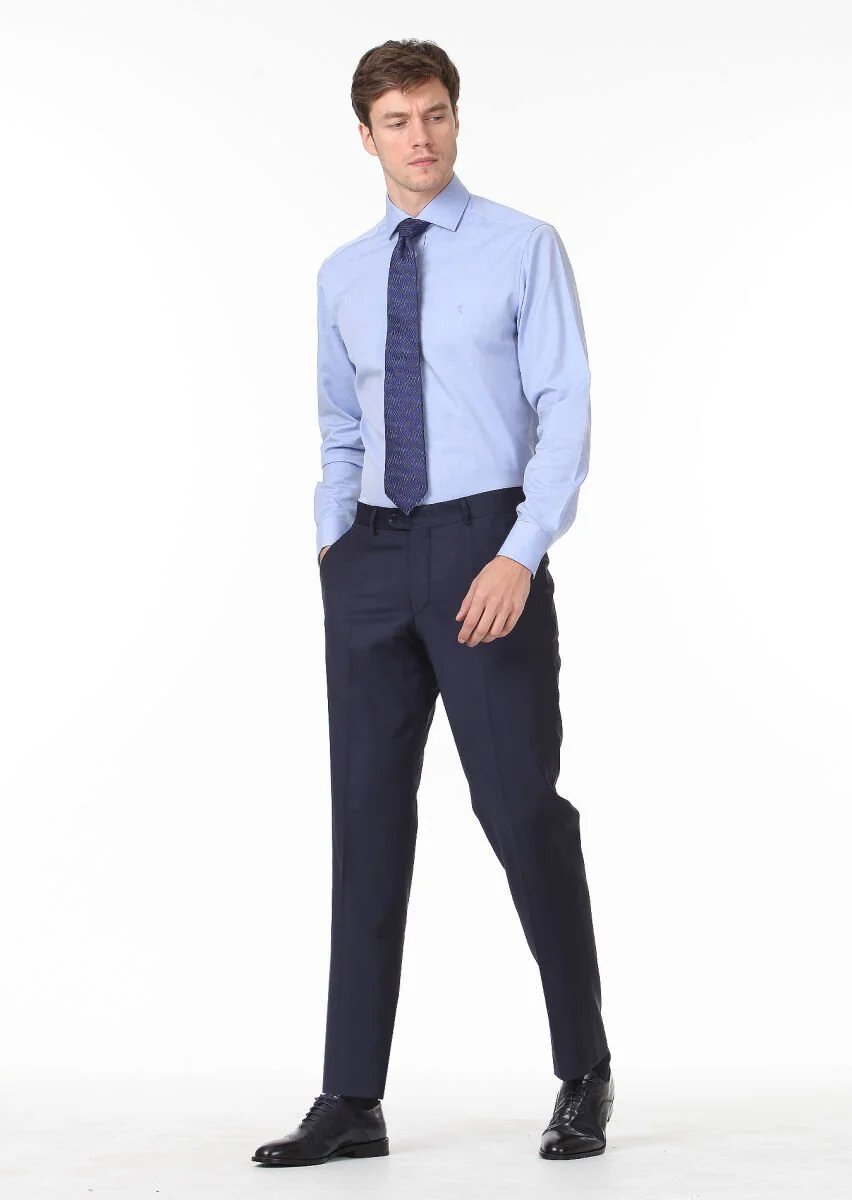 Saks Material Regular Fit Classical Wool Blended Trousers - 1