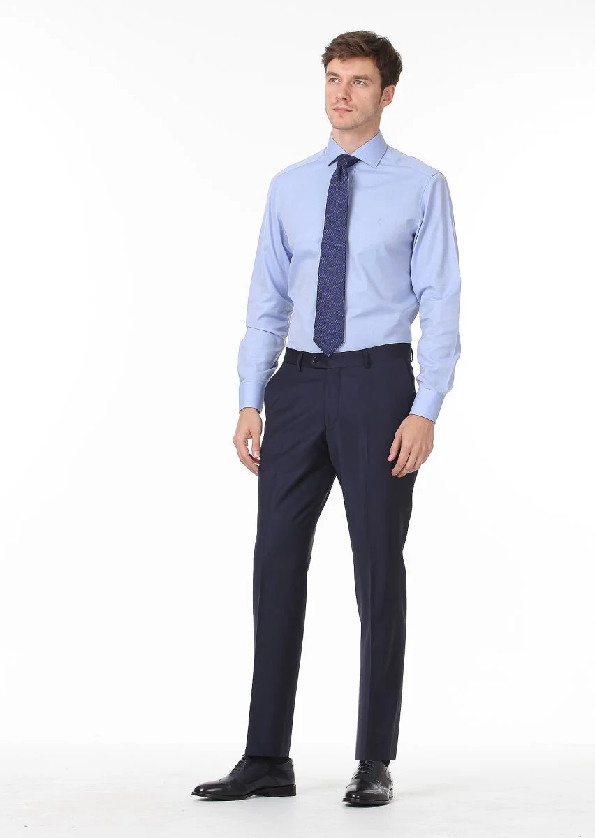 Saks Material Regular Fit Classical Wool Blended Trousers - 2