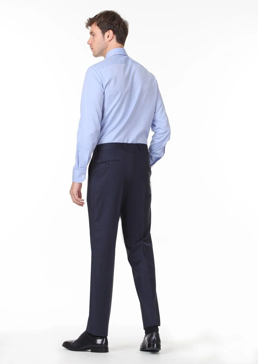 Saks Material Regular Fit Classical Wool Blended Trousers - 4