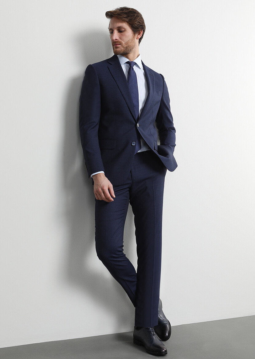 Saks Mikro Thin&taller Slim Fit %100 Yün Takım Elbise - 1