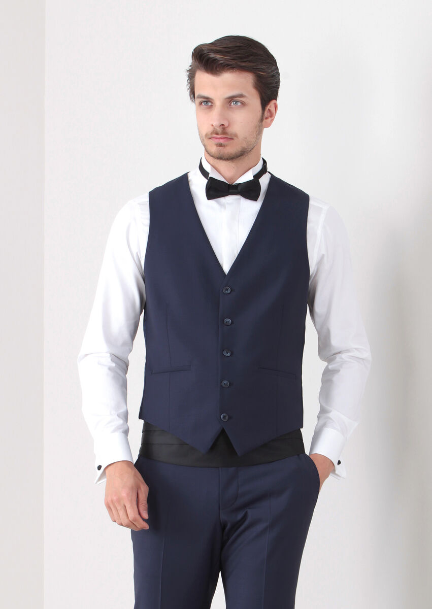 Saks Plain Classical Waistcoat - 1