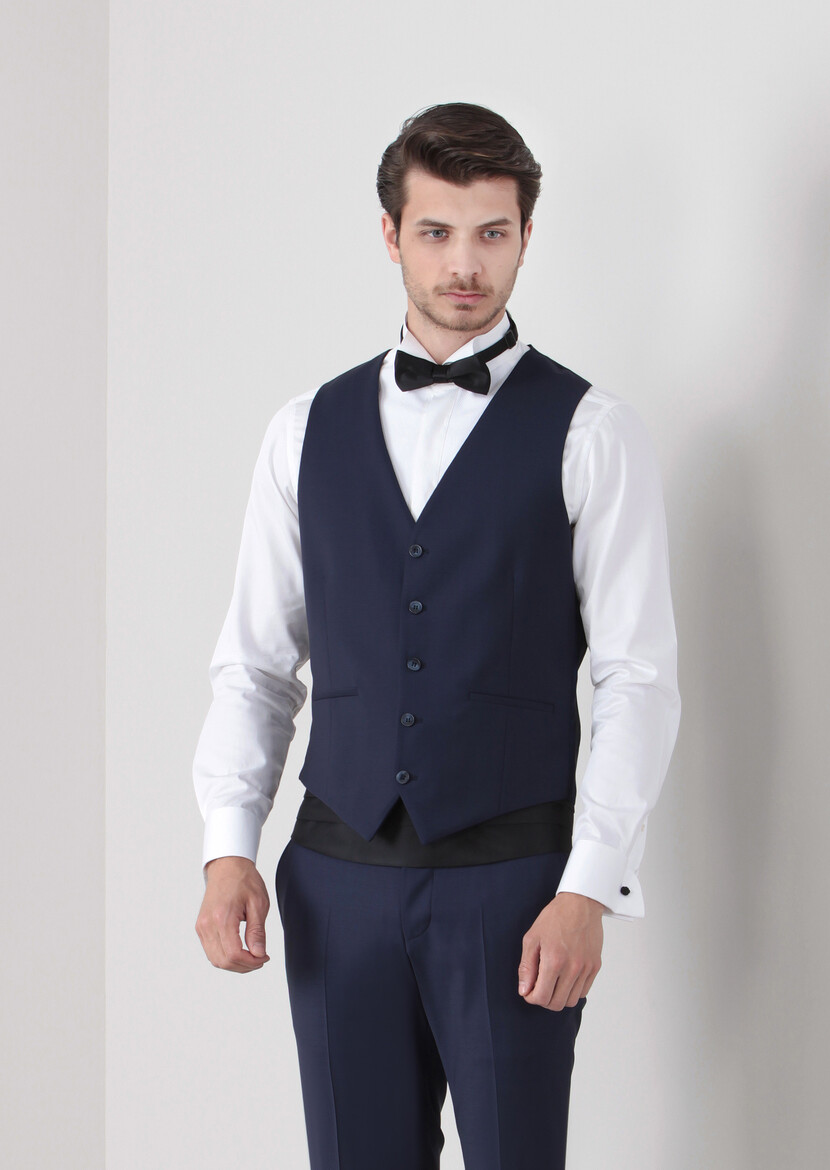 Saks Plain Classical Waistcoat - 2