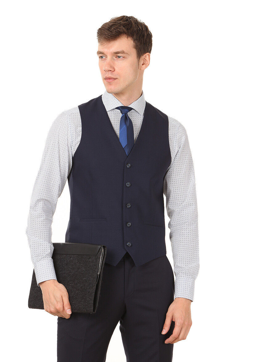 Saks Plain Classical Waistcoat - 1