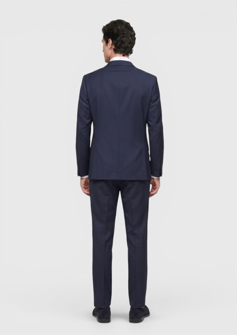 Saks Plain Regular Fit 100% Wool Suit - 5