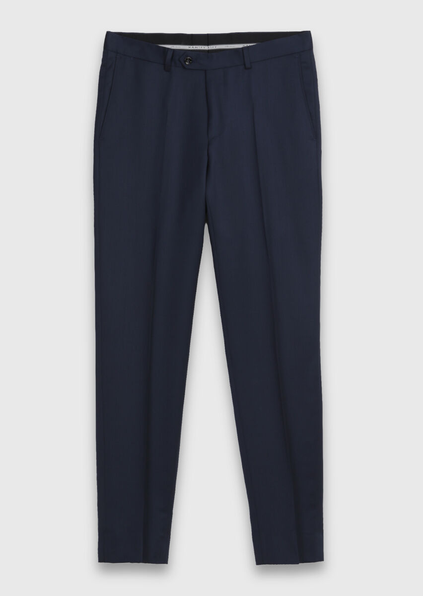 Saks Plain Regular Fit 100% Wool Suit - 7