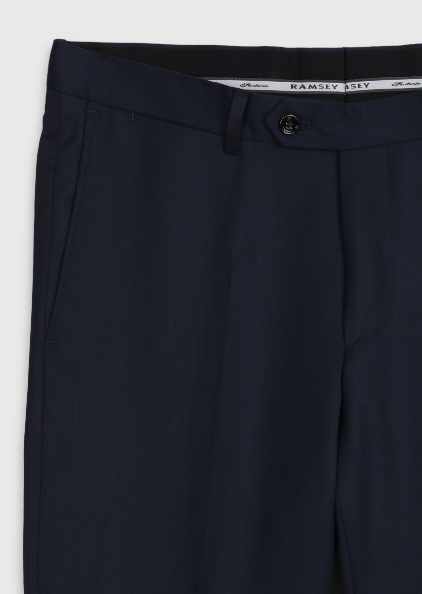 Saks Plain Regular Fit 100% Wool Suit - 10