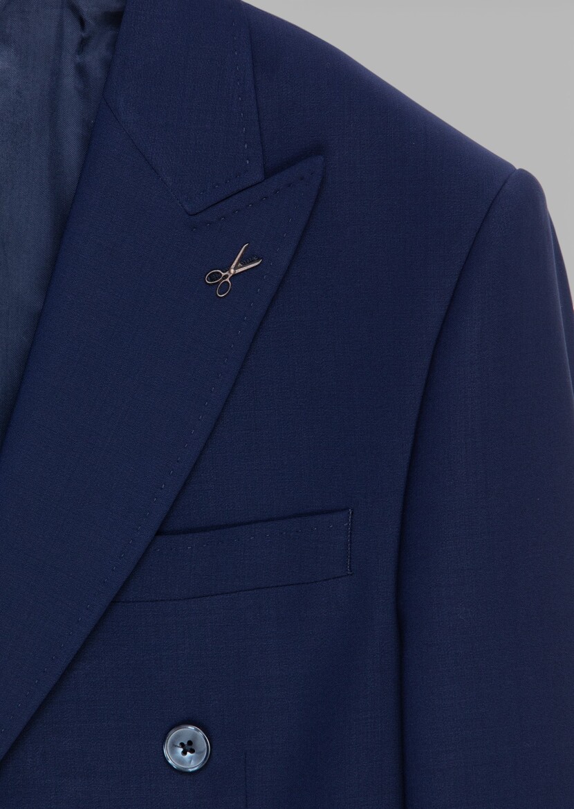Saks Plain Wool Blended Suit - 6