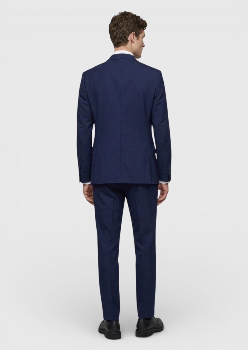 Saks Plain Wool Blended Suit - 4