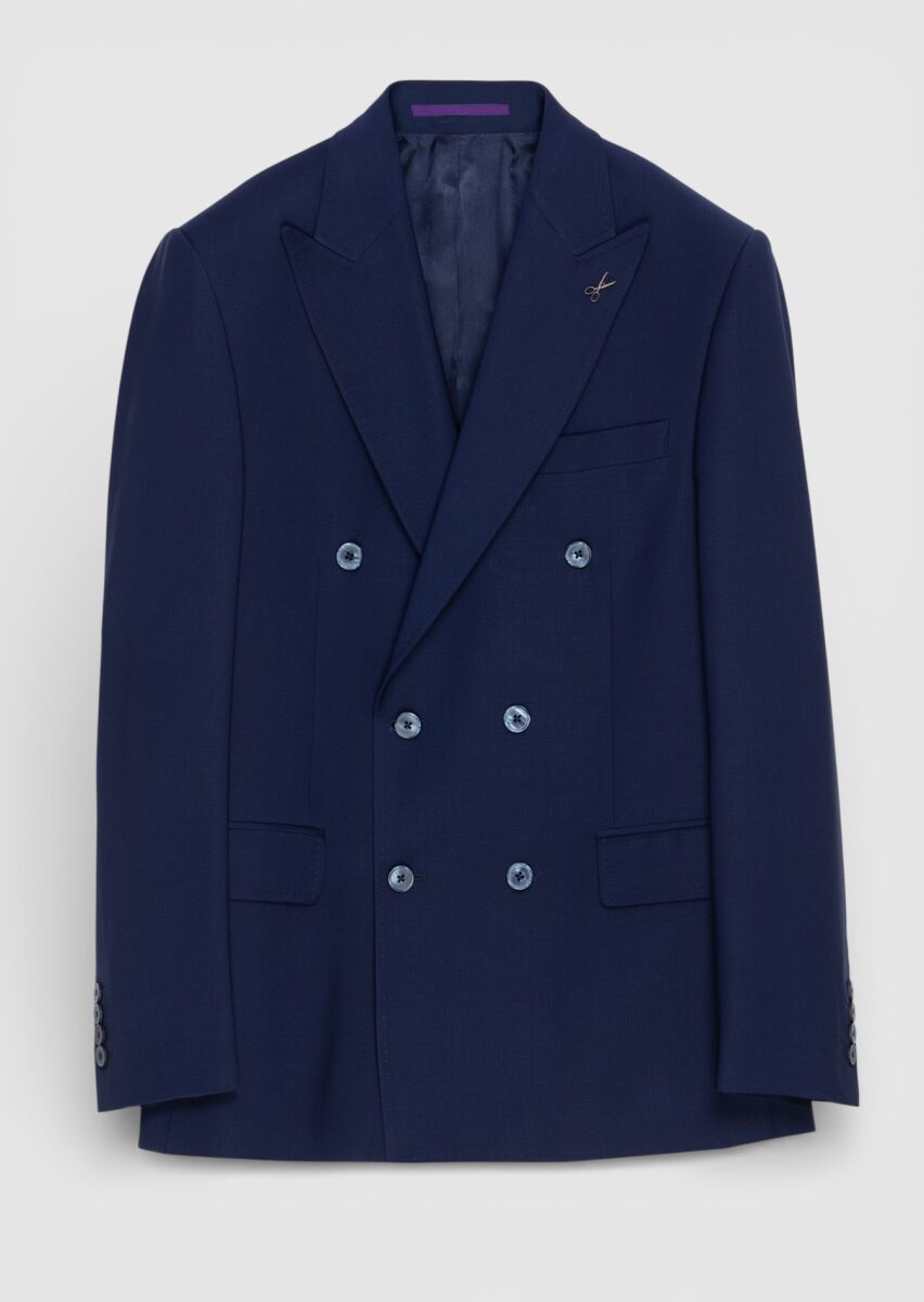 Saks Plain Wool Blended Suit - 5