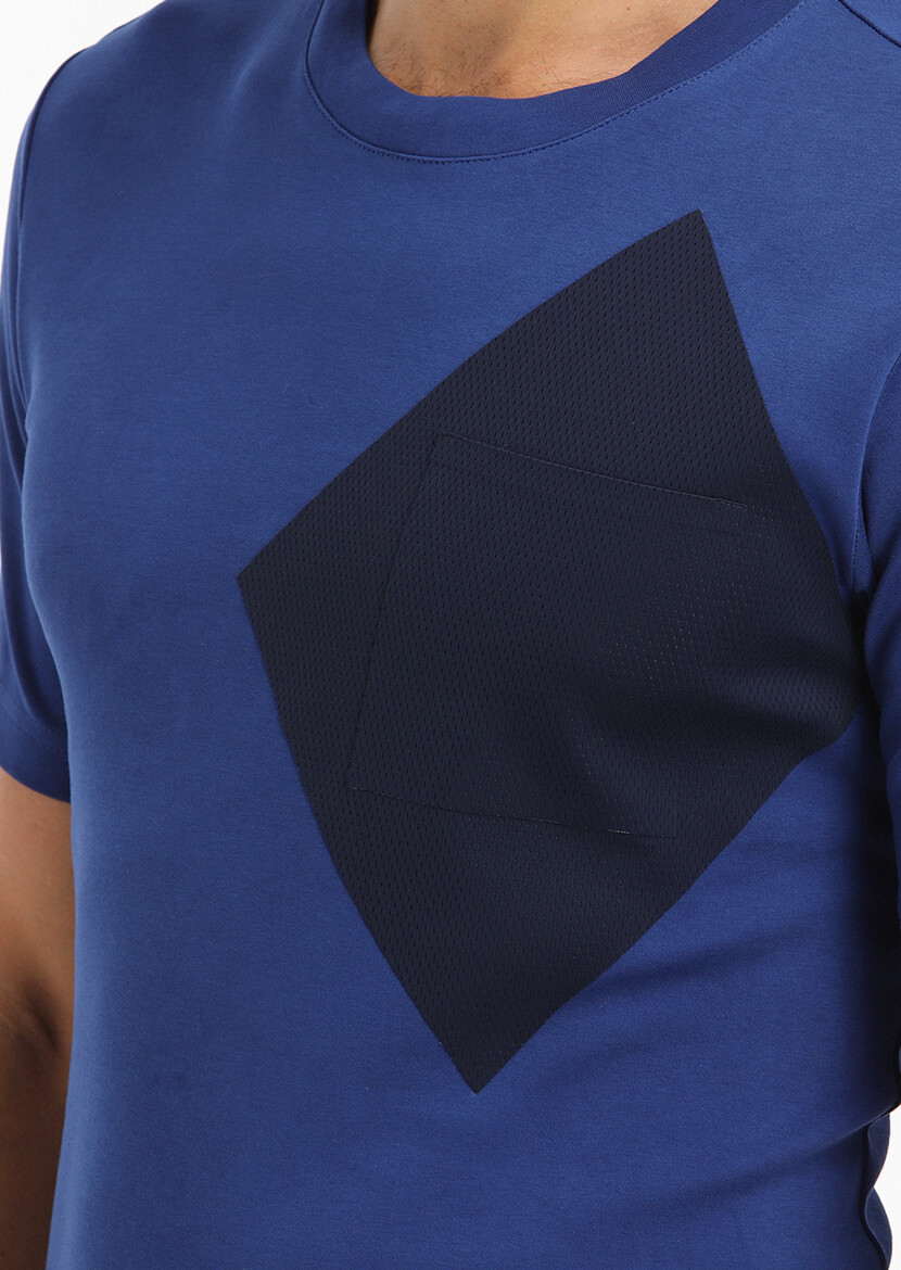 Saks Printed Crew Neck 100% Cotton T-Shirt 