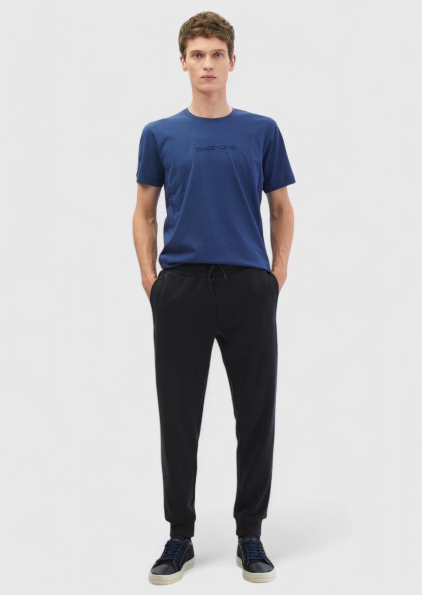 Saks Printed Crew Neck 100% Cotton T-Shirt - RAMSEY