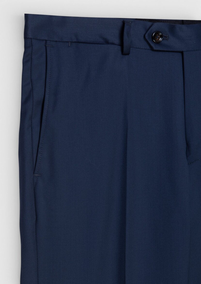 Saks Regular Fit Classical 100% Wool Trousers - 6