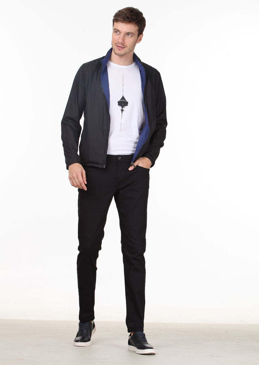 Saks Regular Fit Dik Yaka Casual Dokuma Mont - 3