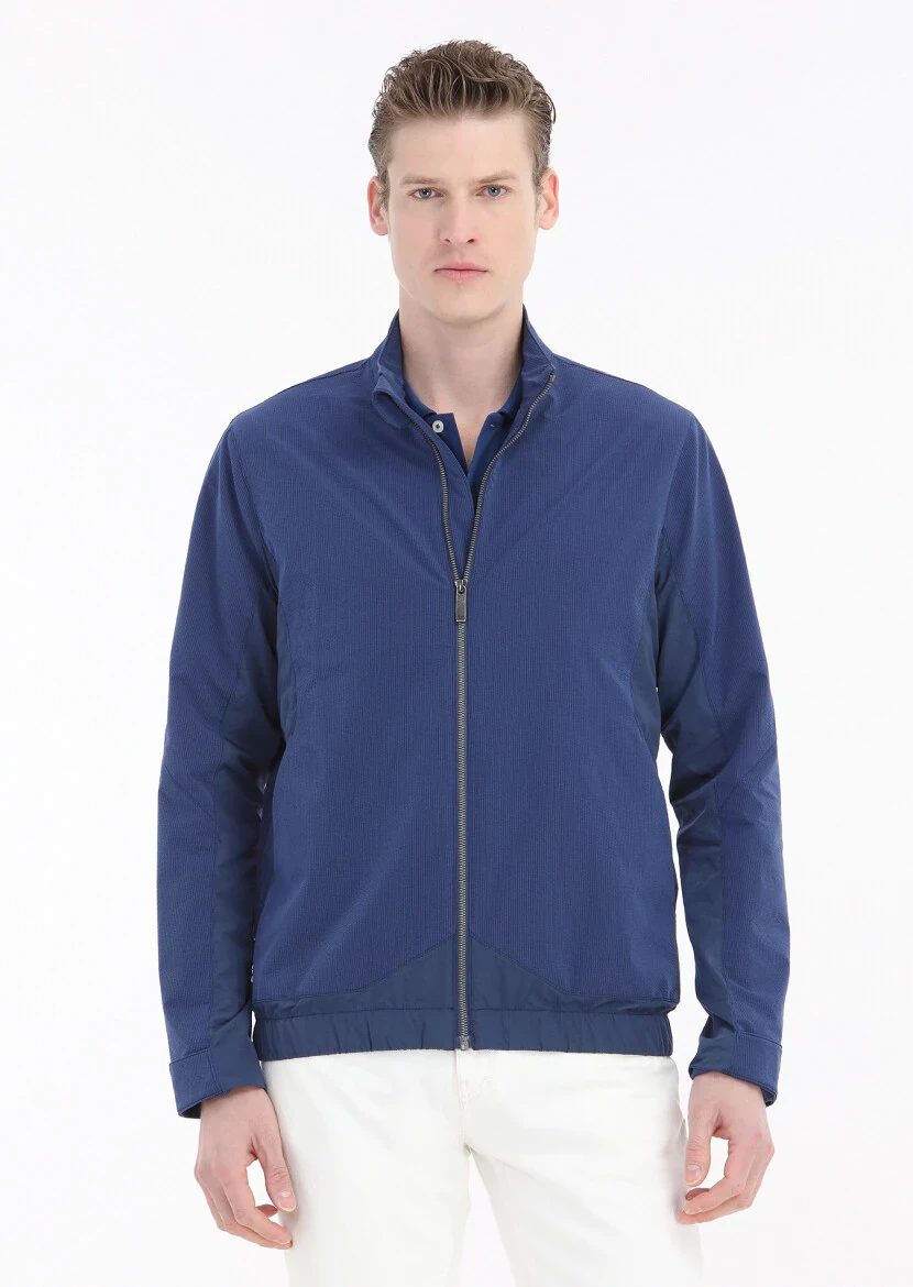 Saks Regular Fit Dik Yaka Casual Dokuma Mont 