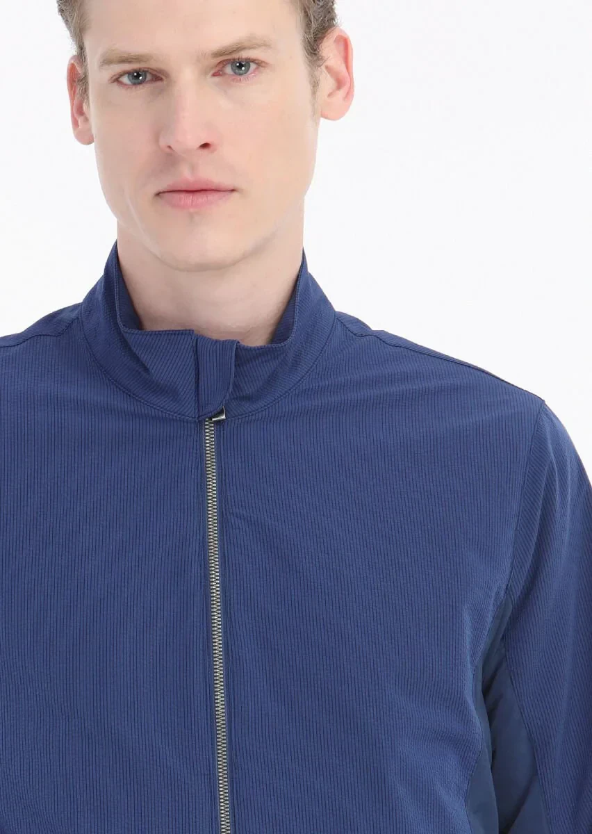 Saks Regular Fit Dik Yaka Casual Dokuma Mont - 5