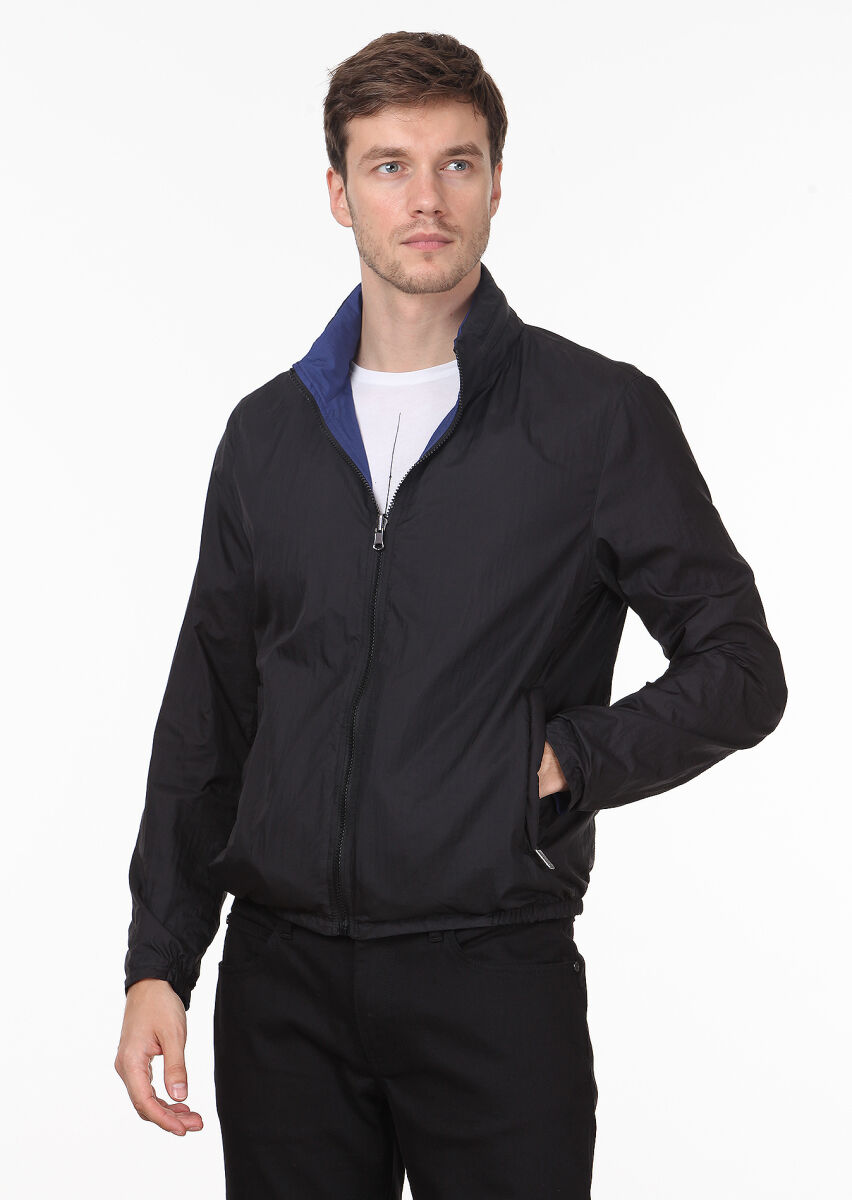 Saks Regular Fit Turtleneck Casual Weaving Coat - 1