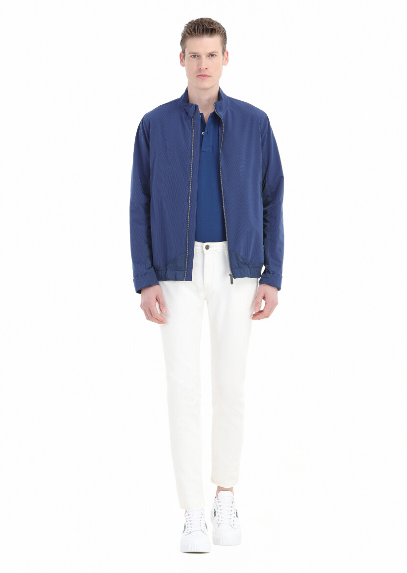 Saks Regular Fit Turtleneck Casual Weaving Coat - 1