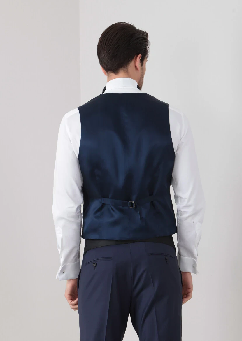 Saks Slim Fit Kelebek Yaka Klasik Yelek - 4