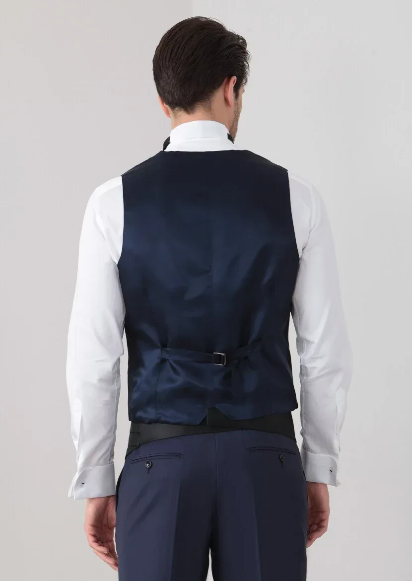Saks Slim Fit Kelebek Yaka Klasik Yelek - 5