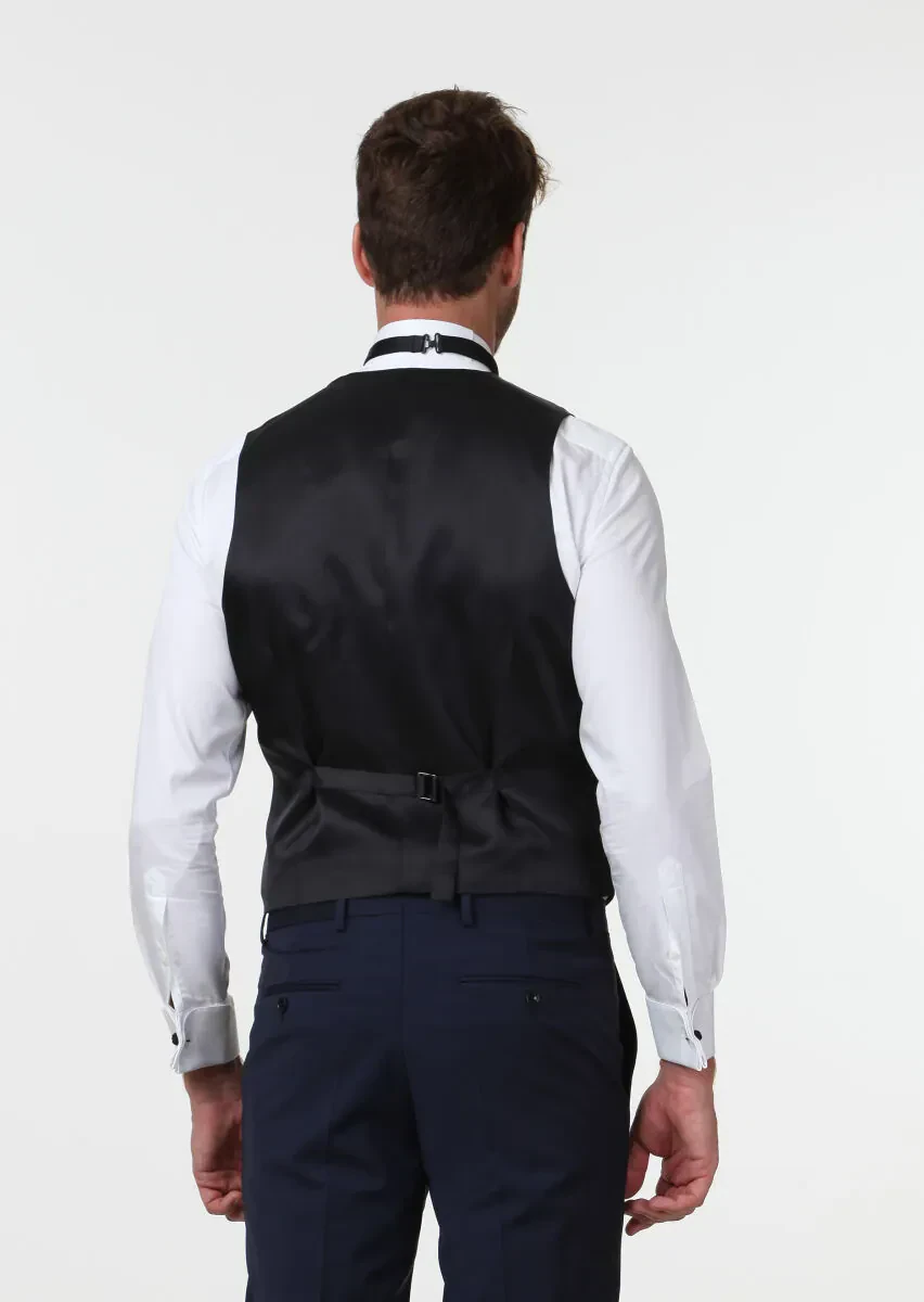 Saks Slim Fit Kelebek Yaka Klasik Yelek - 4