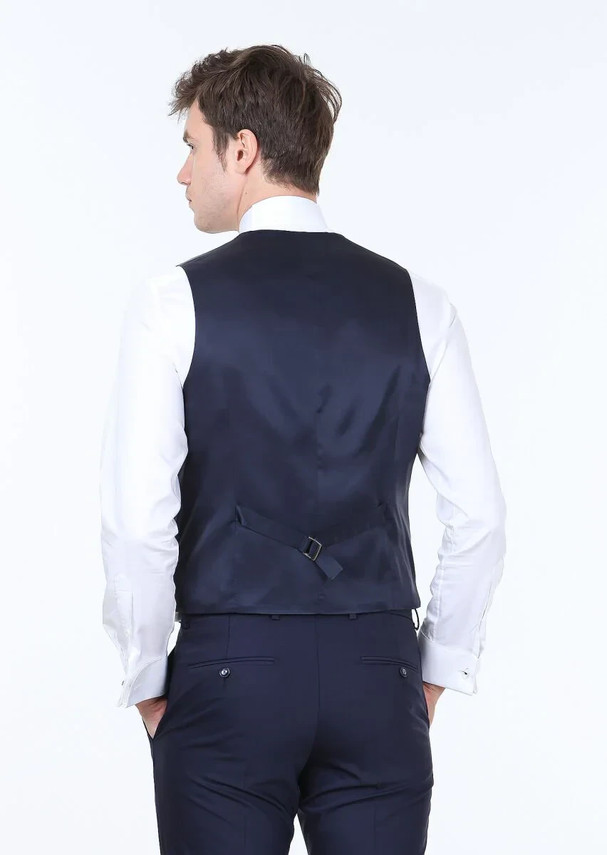 Saks Slim Fit Kelebek Yaka Klasik Yelek - 4