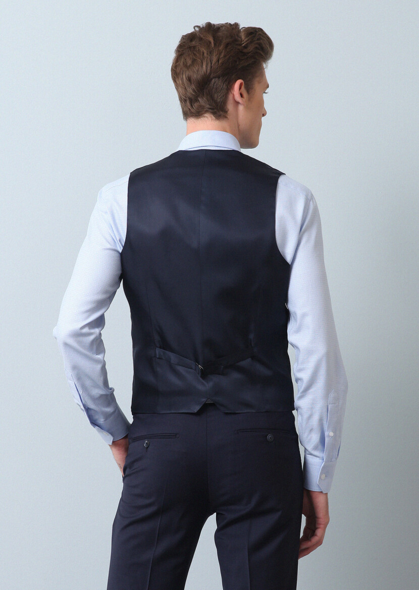 Saks Slim Fit Kelebek Yaka Klasik Yelek - 5