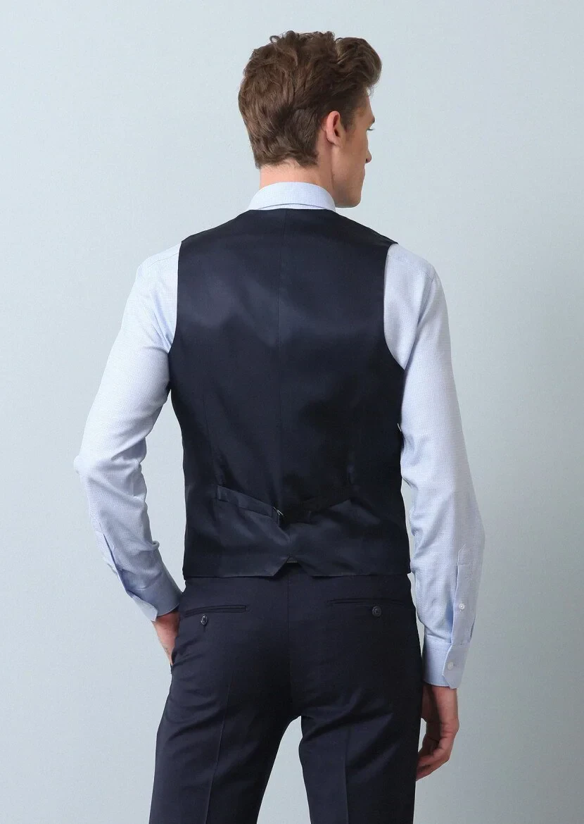 Saks Slim Fit Kelebek Yaka Klasik Yelek - 5