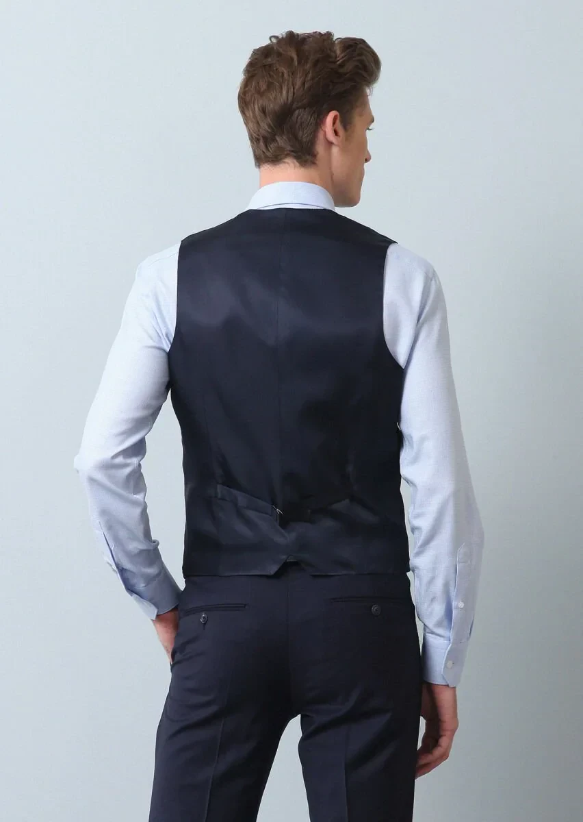 Saks Slim Fit Kelebek Yaka Klasik Yelek - 5