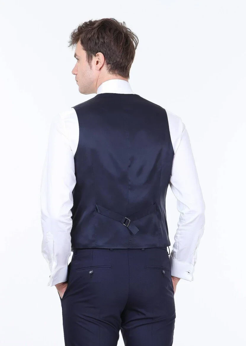 Saks Slim Fit Kelebek Yaka Klasik Yelek - 4