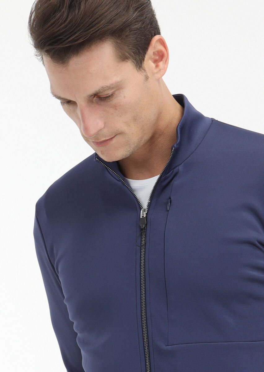 Saks Turtleneck Plain Sweatshirt - 3