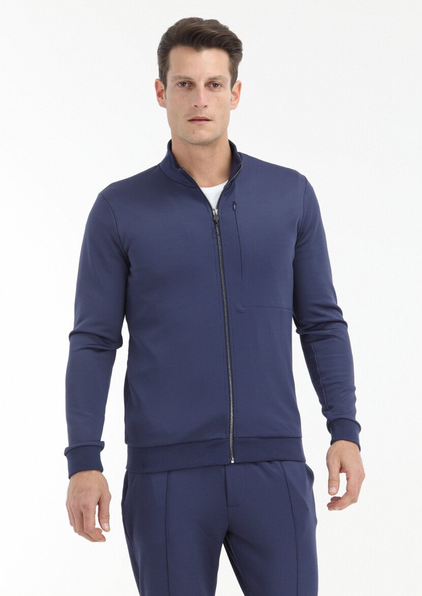 Saks Turtleneck Plain Sweatshirt 