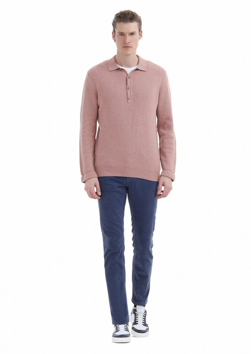 Salmon Knitwear Sweatshirt - 2