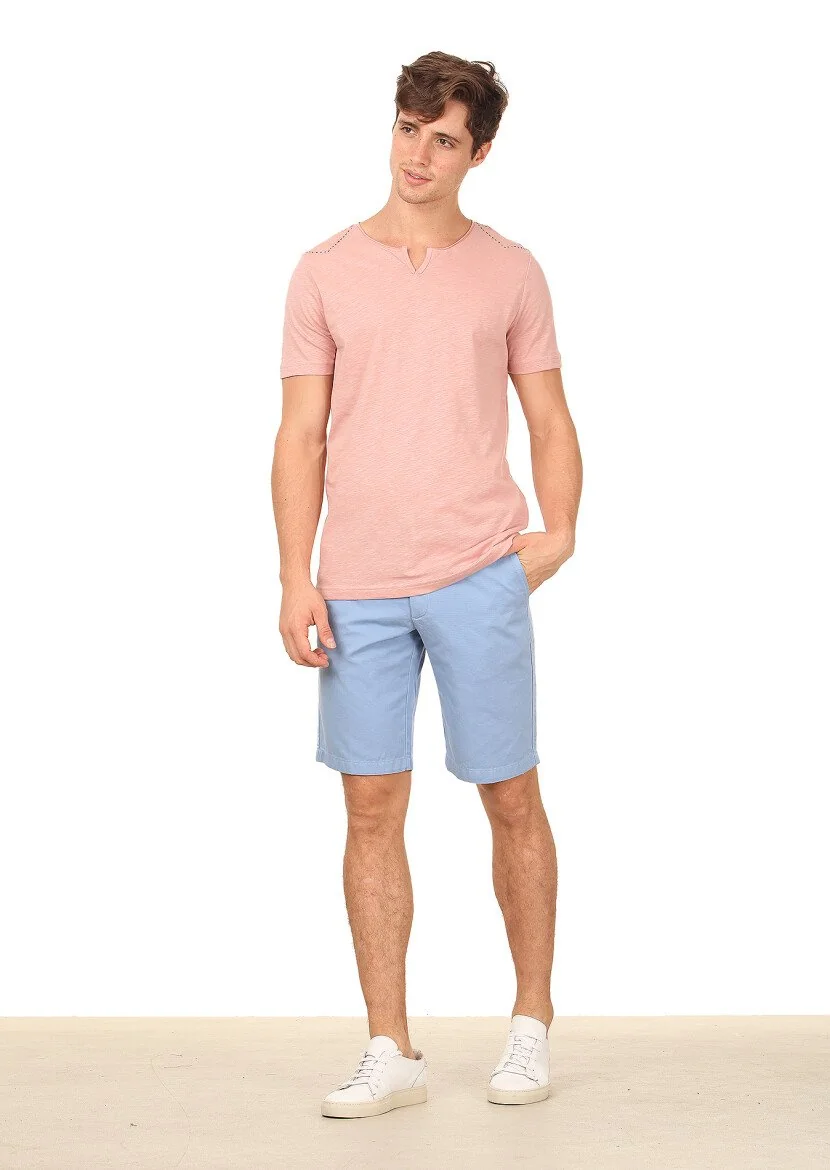 Salmon Plain 100% Cotton T-Shirt - 3