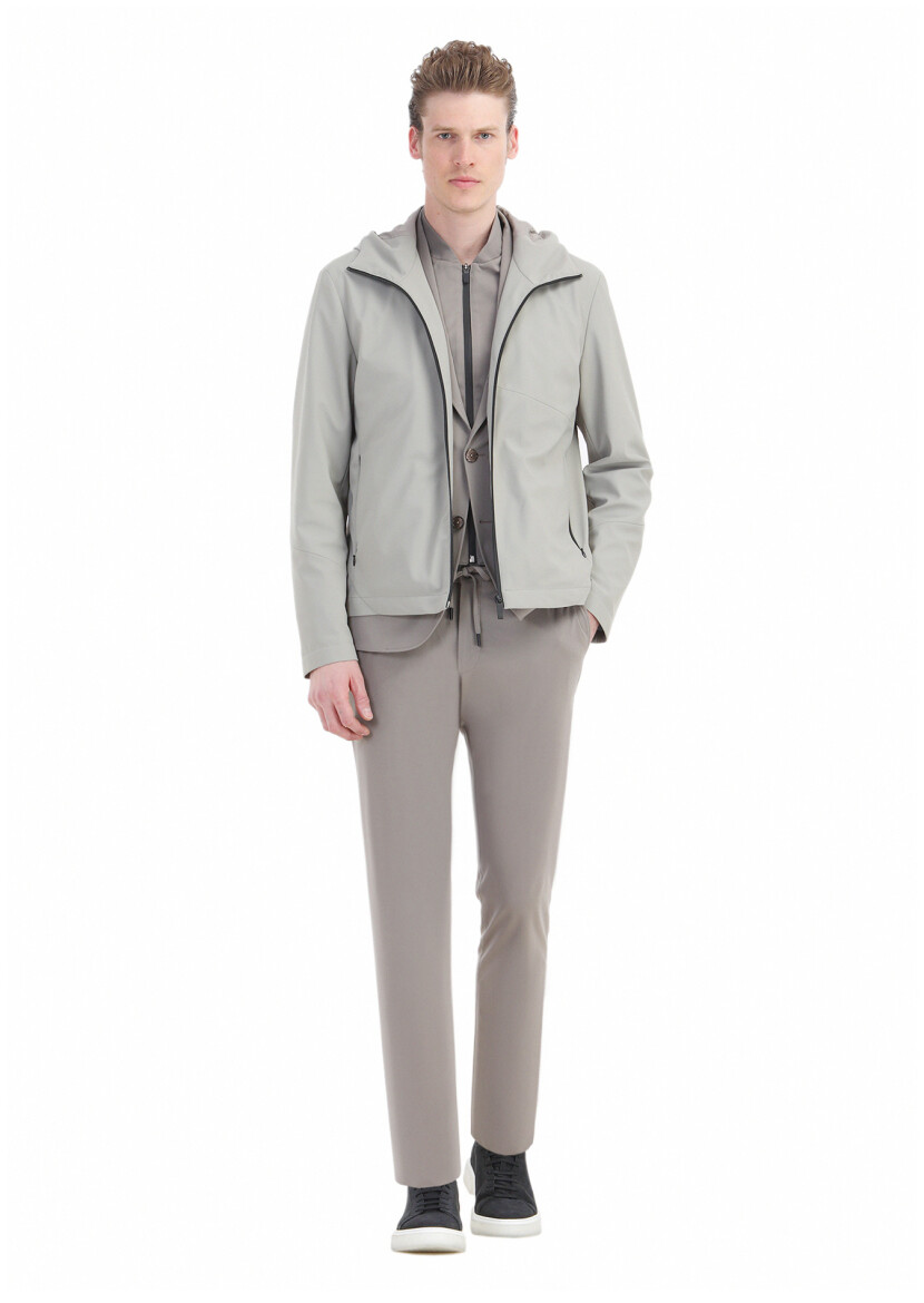 Sandy Comfort Fit Hooded Sport Weaving Coat - 2