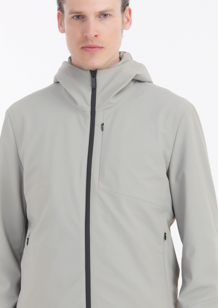 Sandy Comfort Fit Hooded Sport Weaving Coat - 5