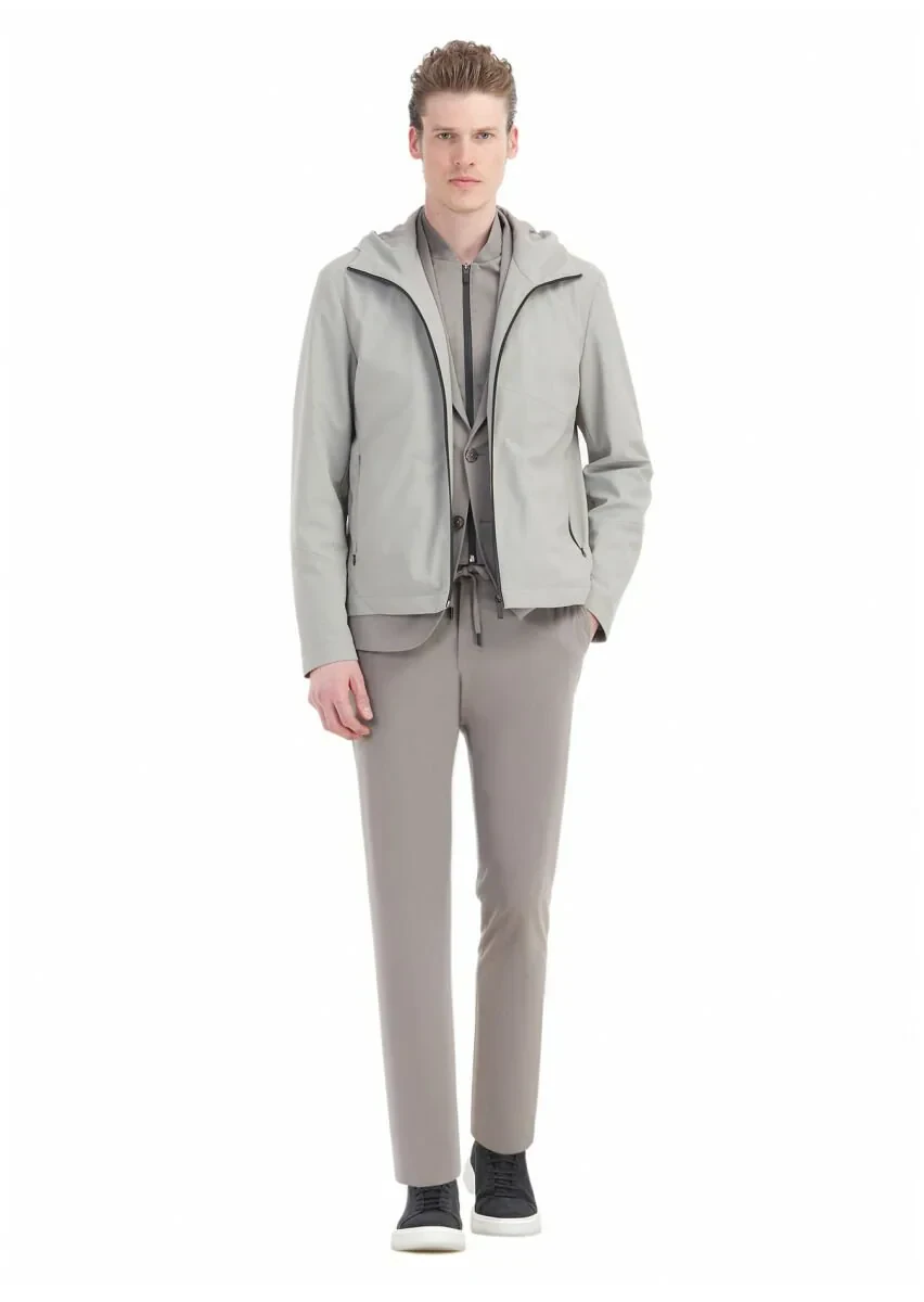 Sandy Comfort Fit Hooded Sport Weaving Coat - 2