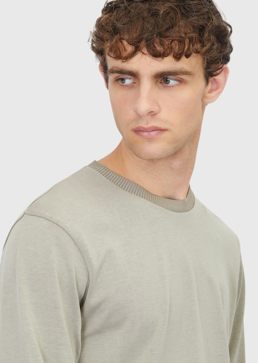 Sandy Crew Neck Plain Sweatshirt - 4