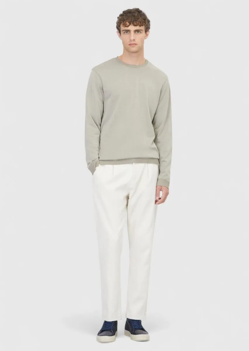 Sandy Crew Neck Plain Sweatshirt - 2