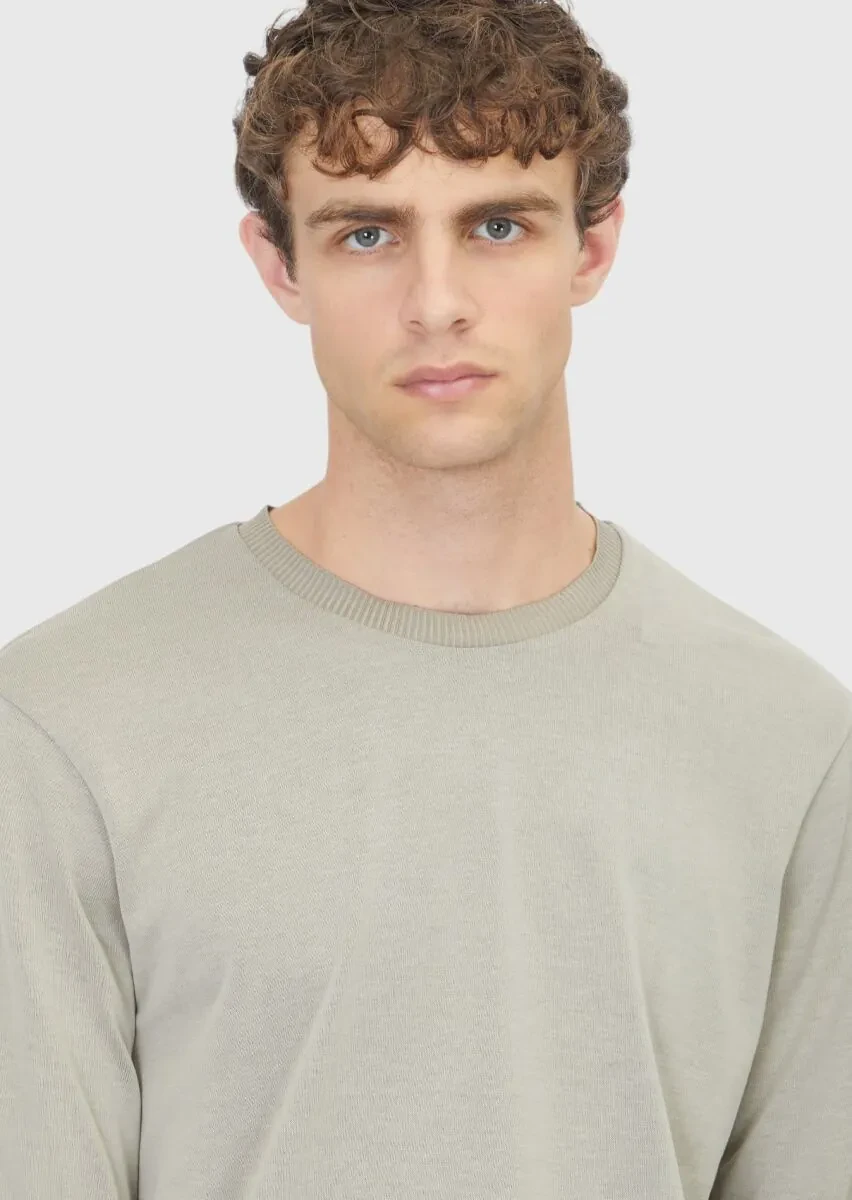 Sandy Crew Neck Plain Sweatshirt - 3