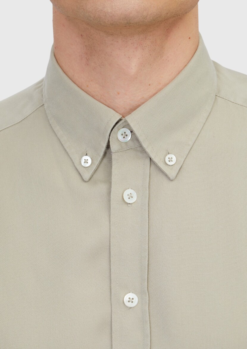 Sandy Plain Long Weaving Casual Shirt - 5