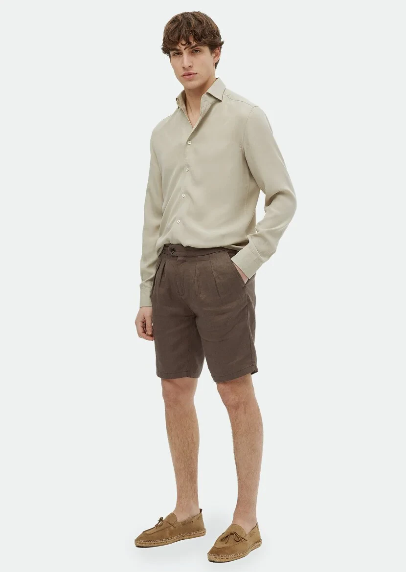 Sandy Plain Regular Fit Weaving Casual Shirt 