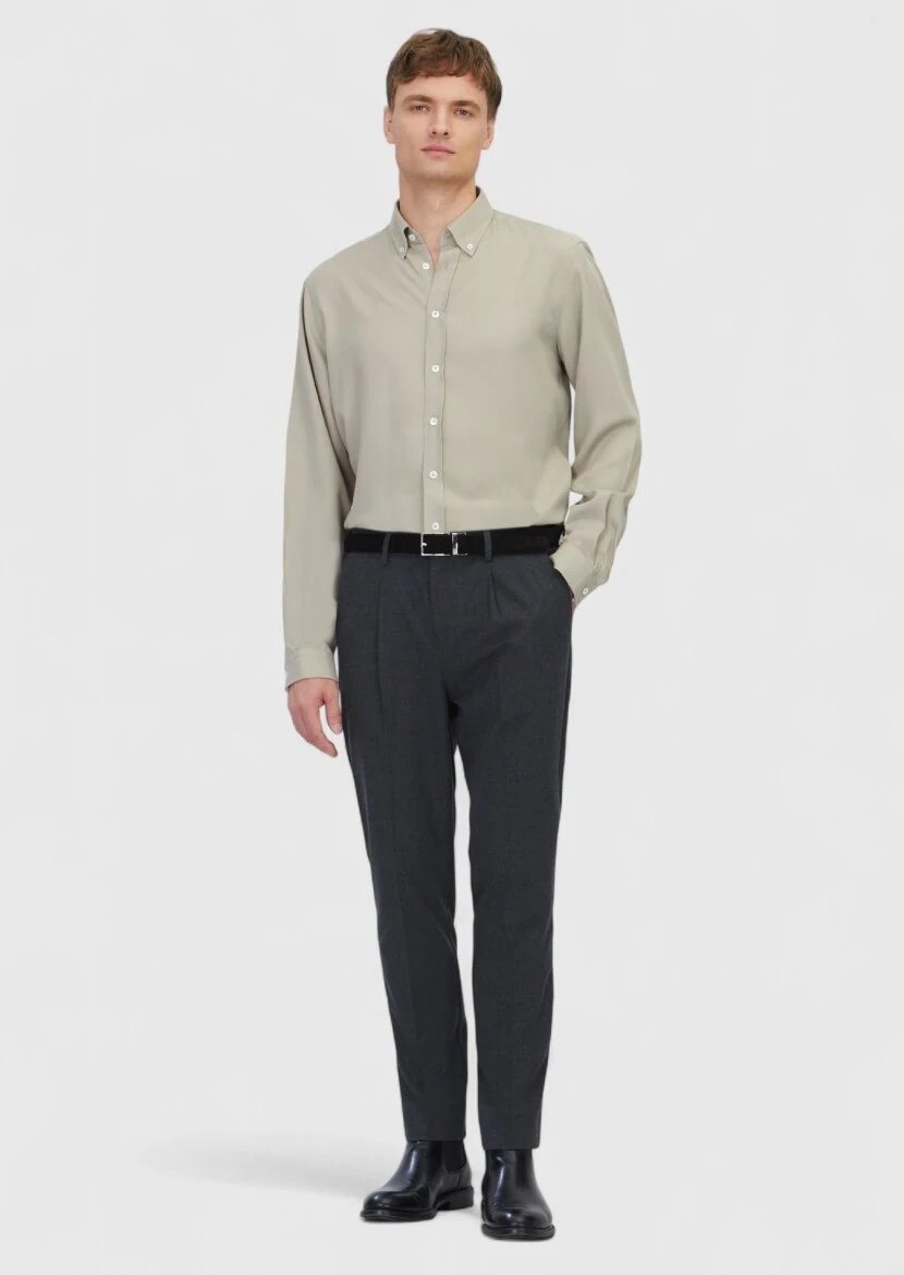 Sandy Plain Weaving Casual Shirt - RAMSEY