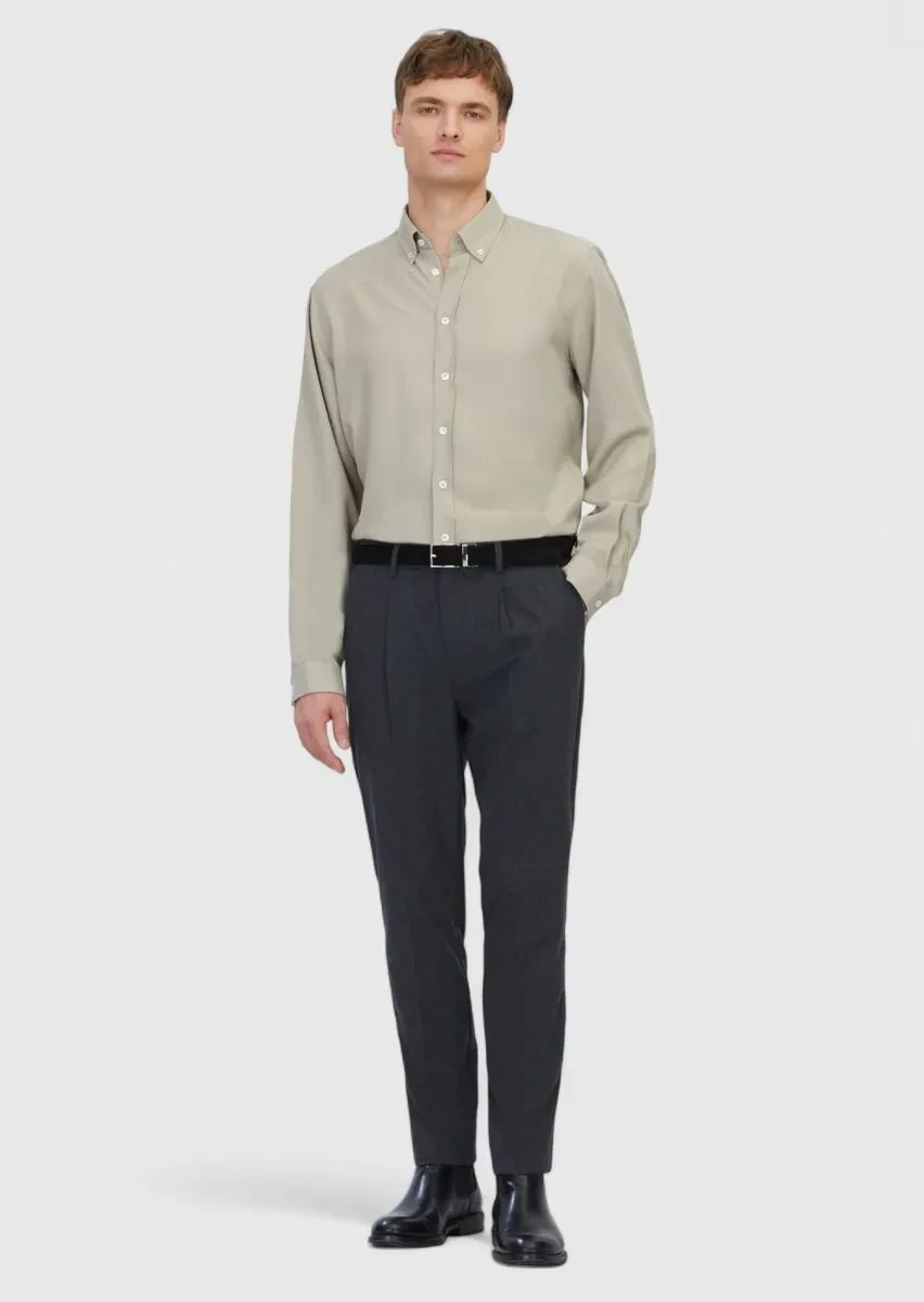 Sandy Plain Weaving Casual Shirt - 2